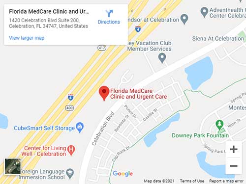 Get Directions to Florida MedCare Clinic in Celebration, FL
